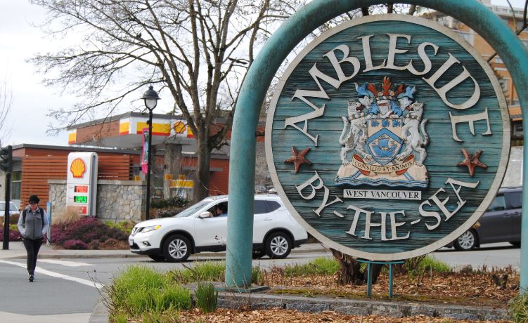 Sign of Ambleside in West Vancouver.
