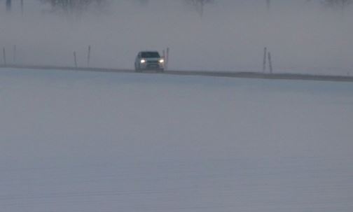 car in snow