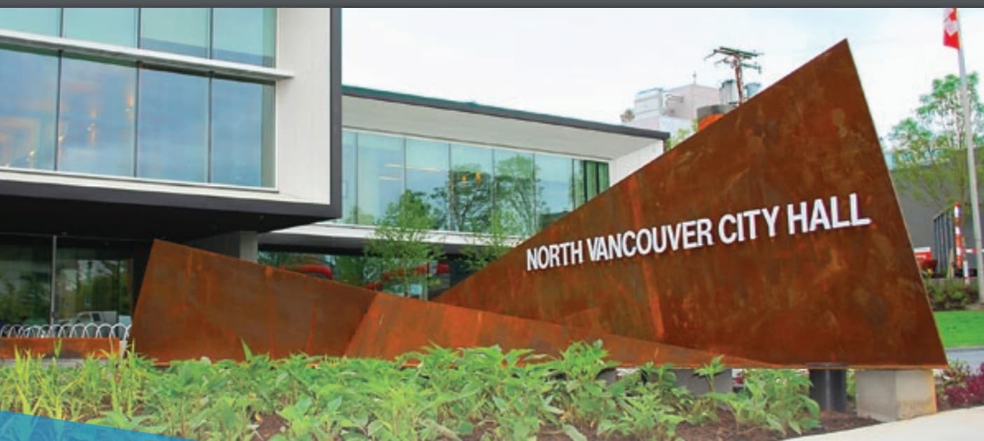 Outside view of city hall at the City of North Vancouver