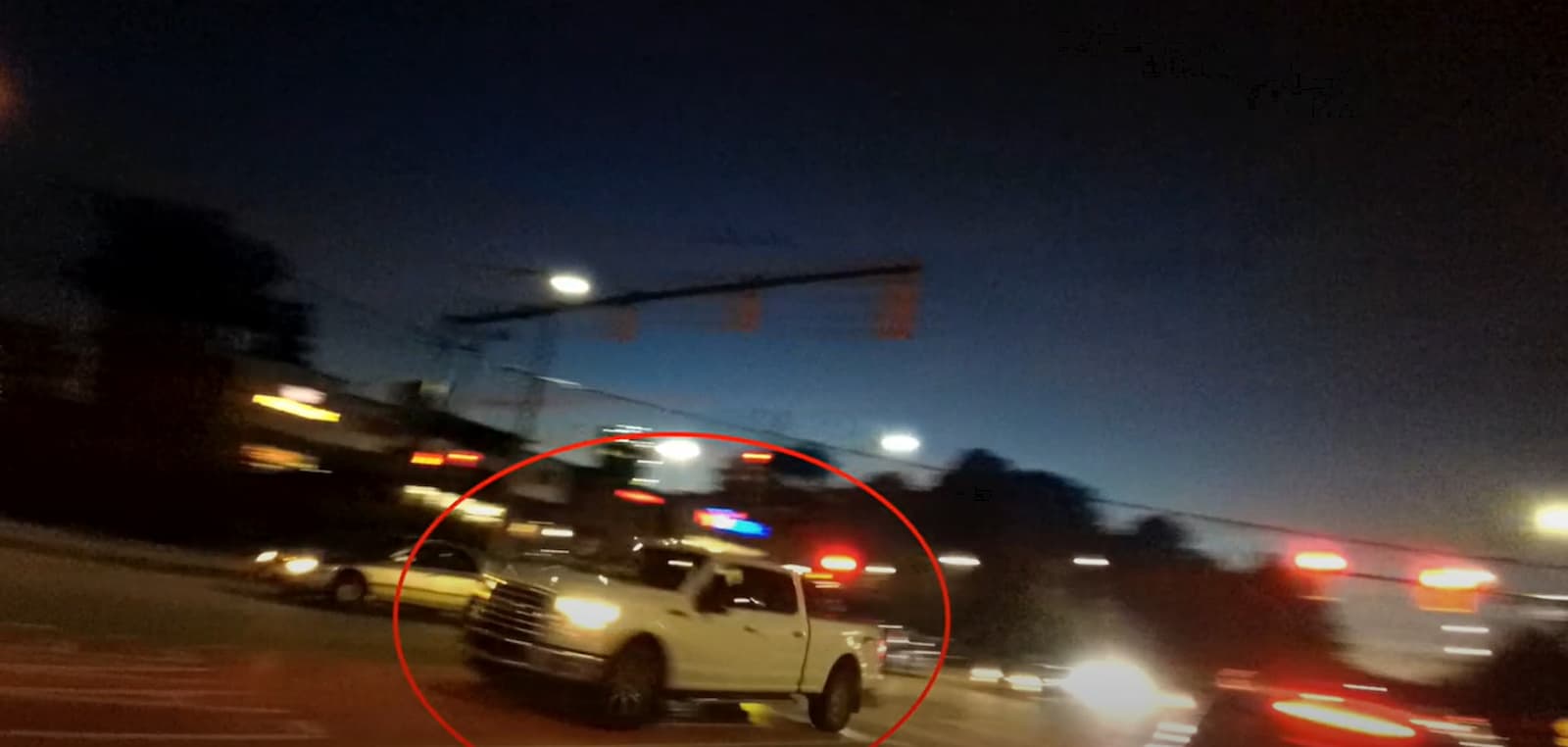 vehicle speeing on bus lane in North Vancouver