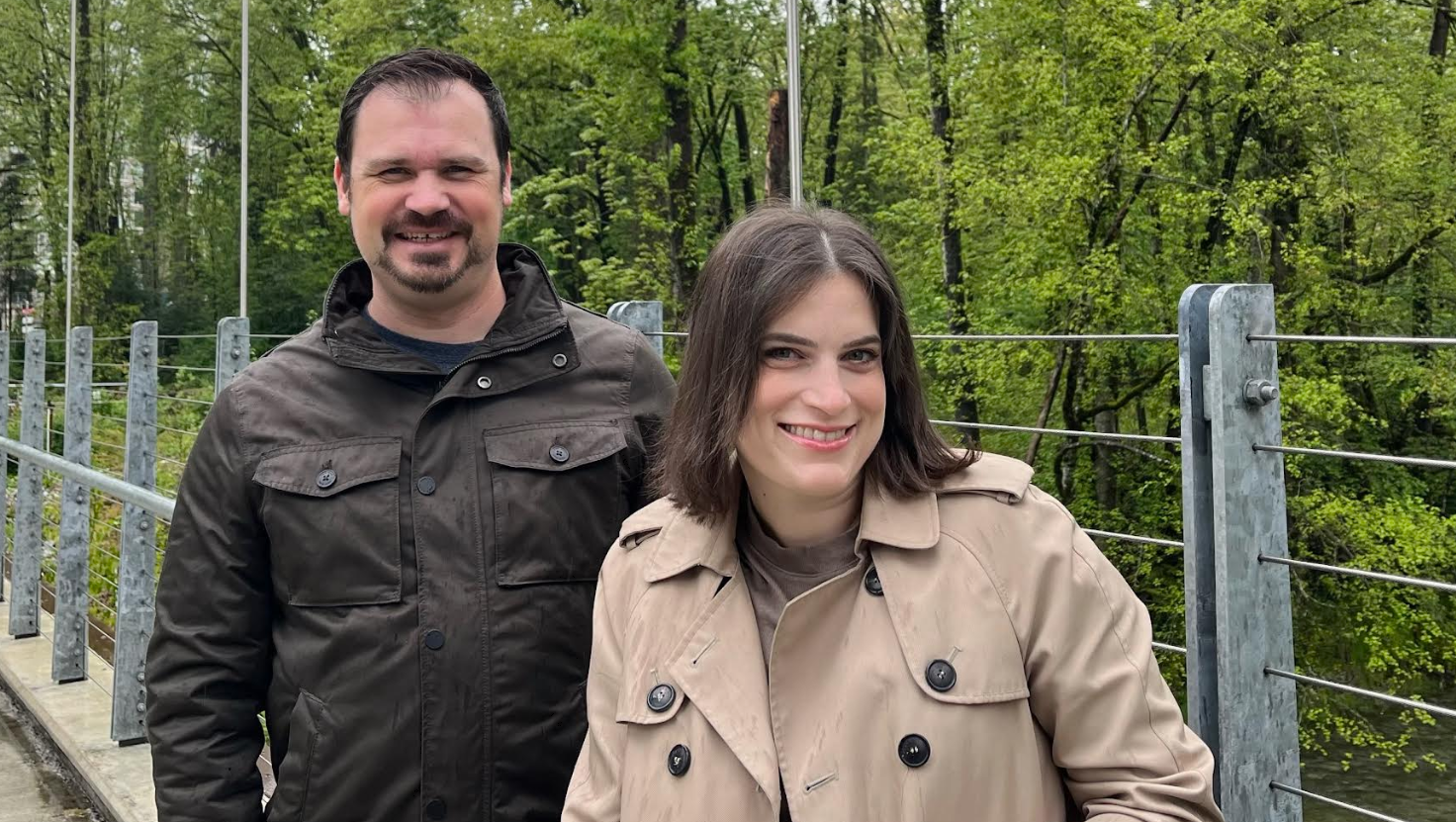 Trey Bell and Irene Ingel.