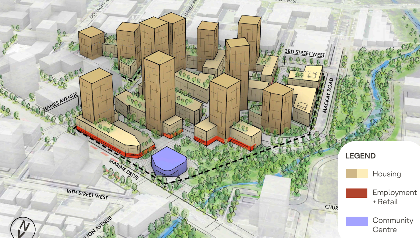 Capilano Mall redevelopment rendering.