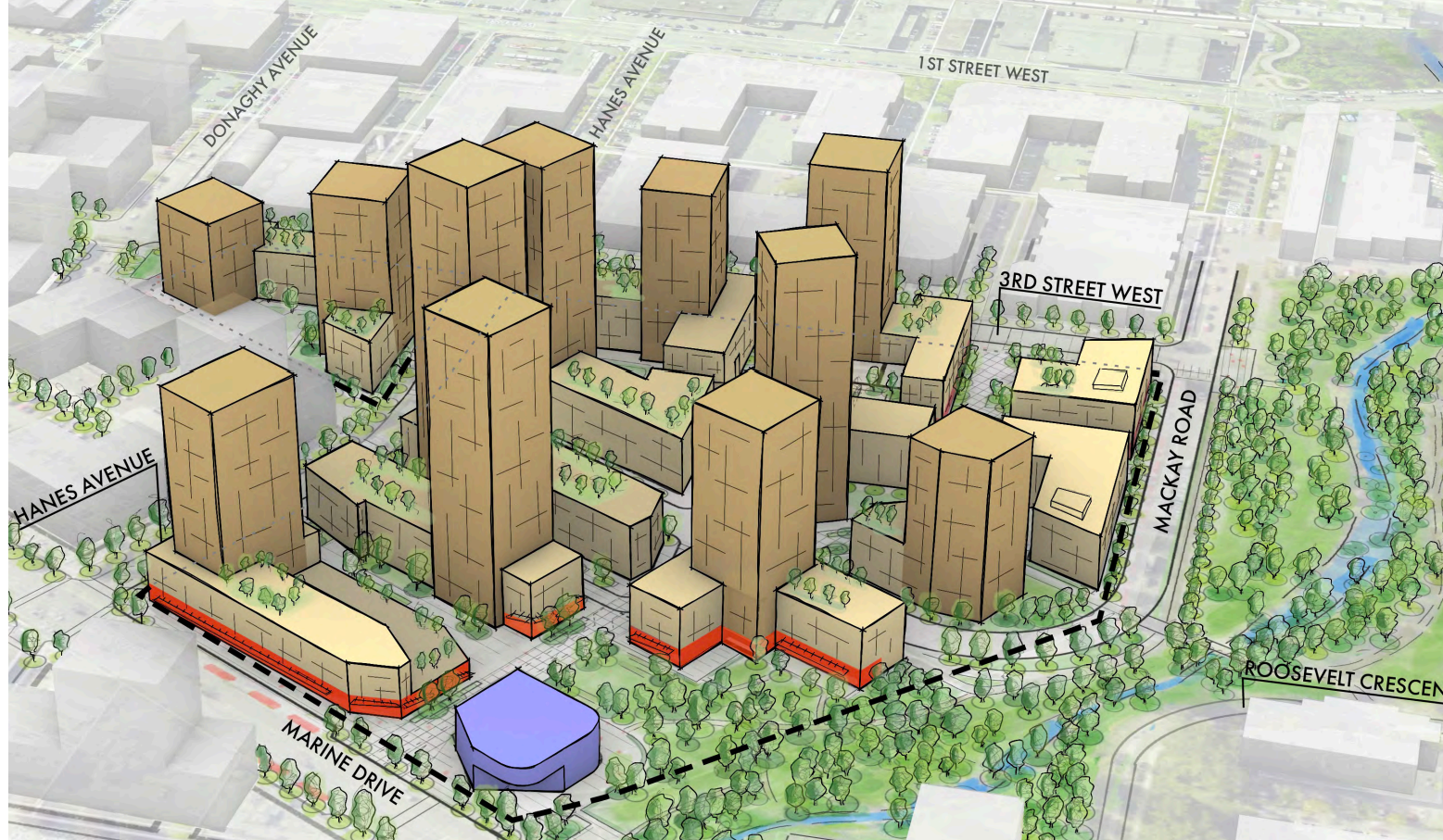 11 towers proposed as Capilano Mall redevelopment.