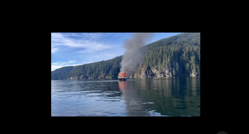 boat on fire