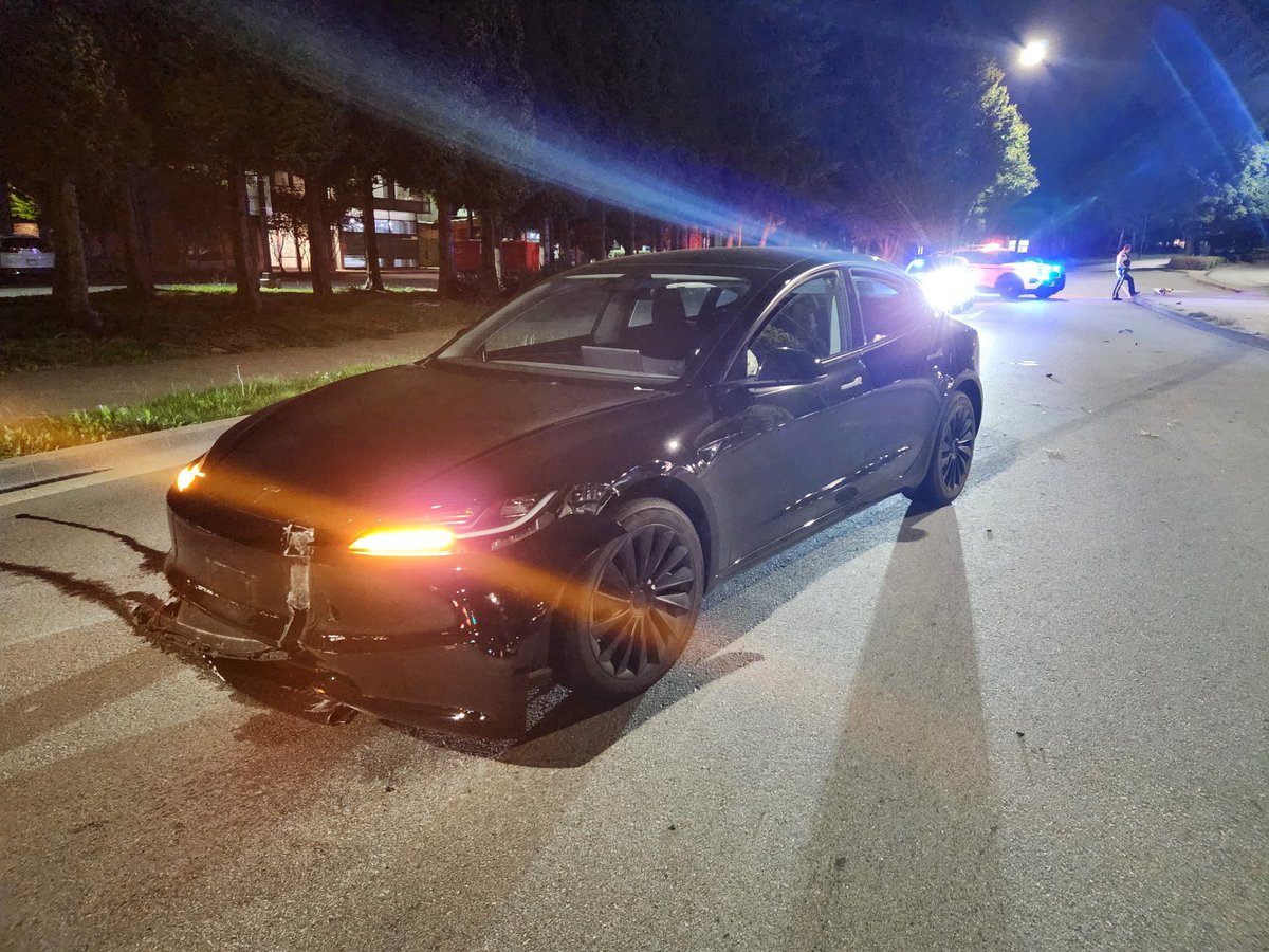 the crashed car