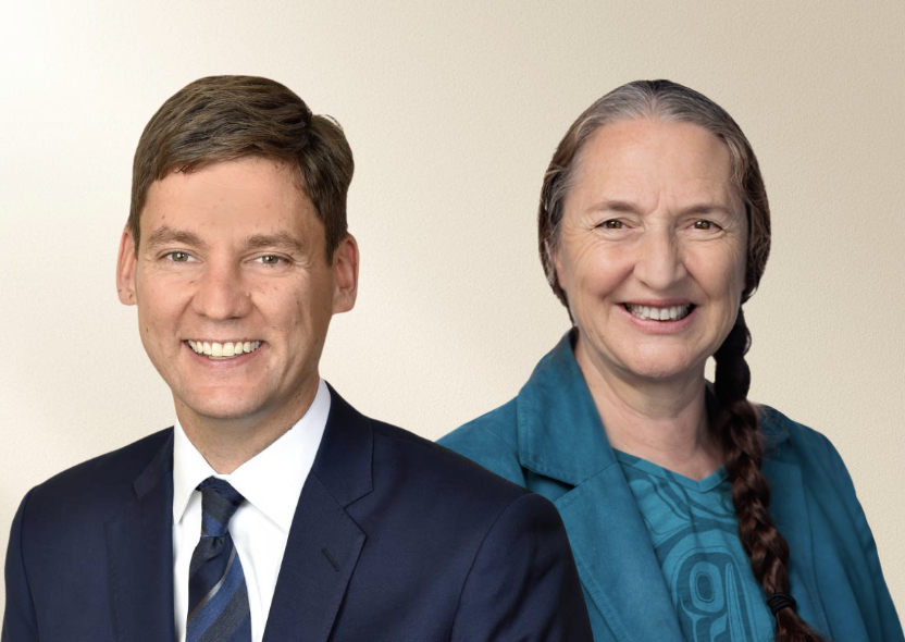 Premier David Eby and Susie Chant.